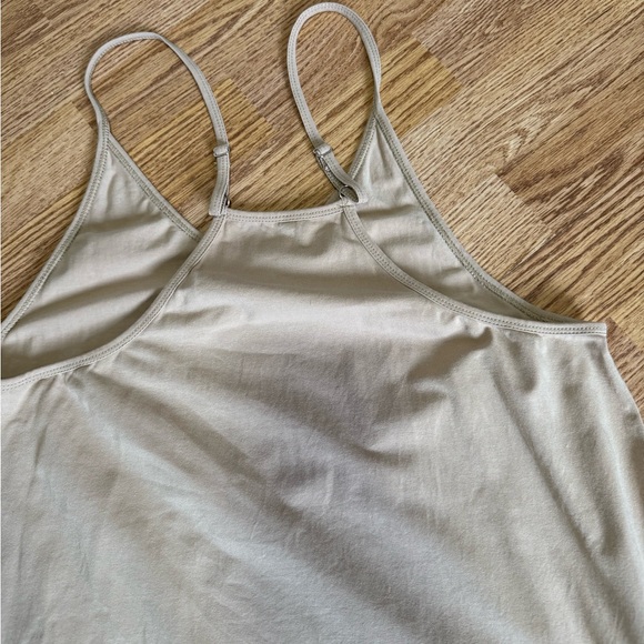 Tan Sleeveless Oversized Jumpsuit with Pockets - Picture 5 of 6